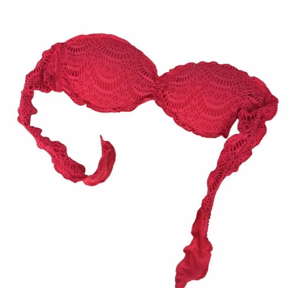 TEZENIS Pink Crochet Tie back bra Top Size 32
